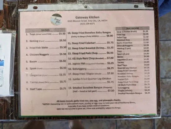 Menu 6