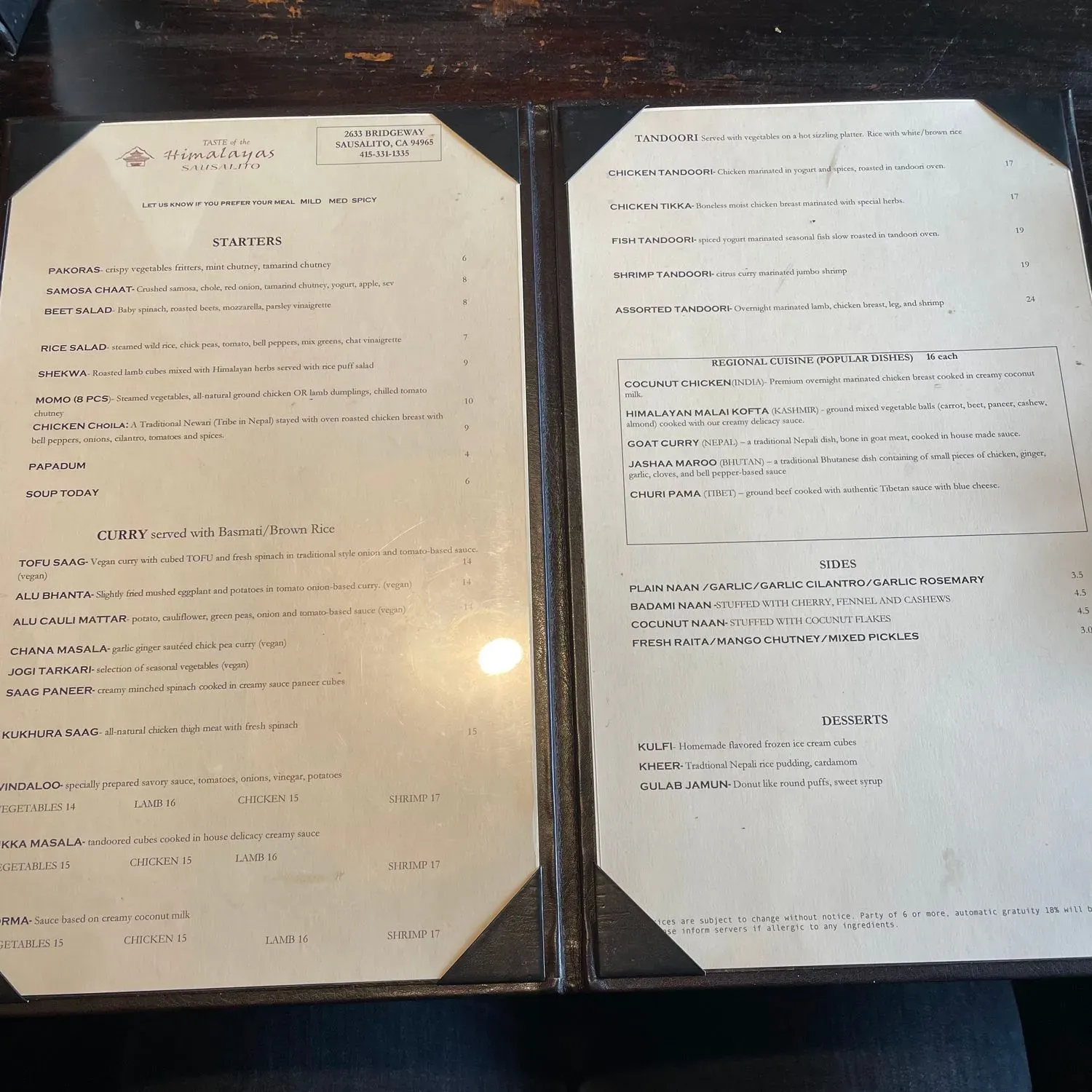 Menu 1