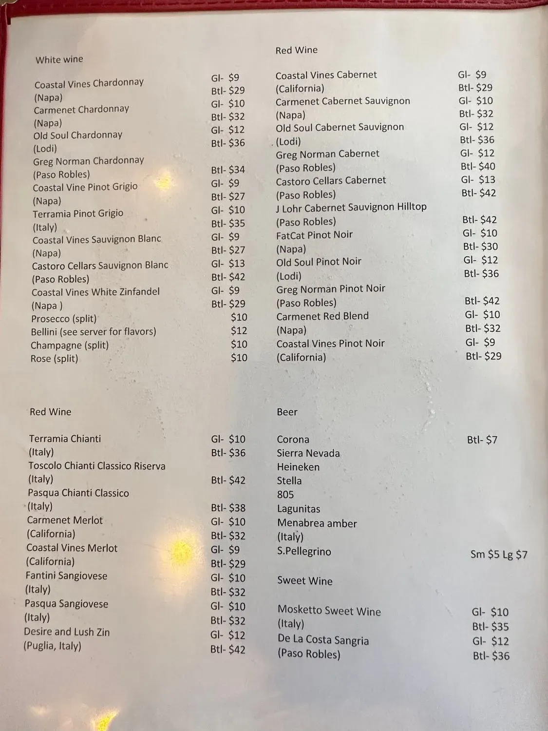 Menu 1