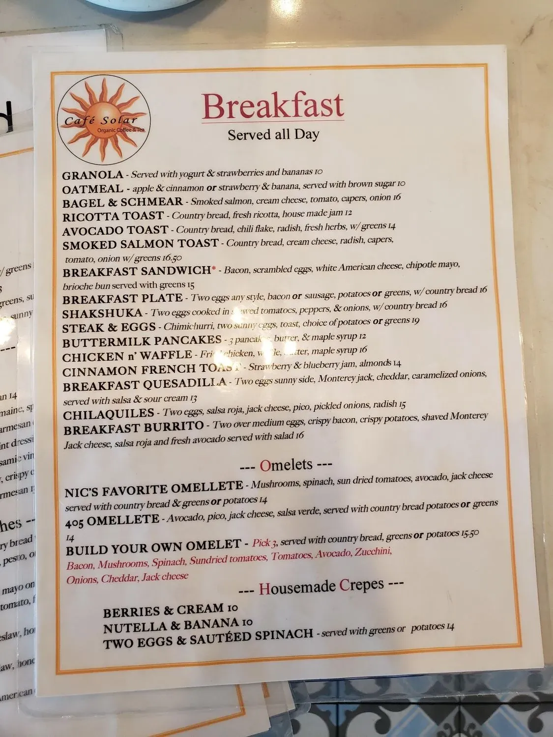 Menu 1