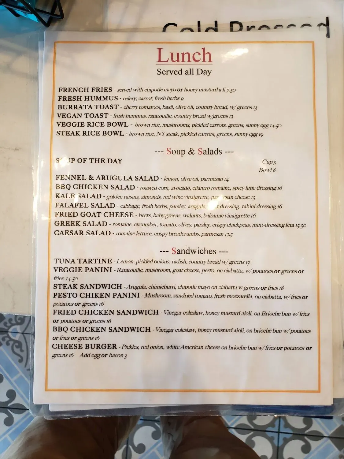 Menu 3