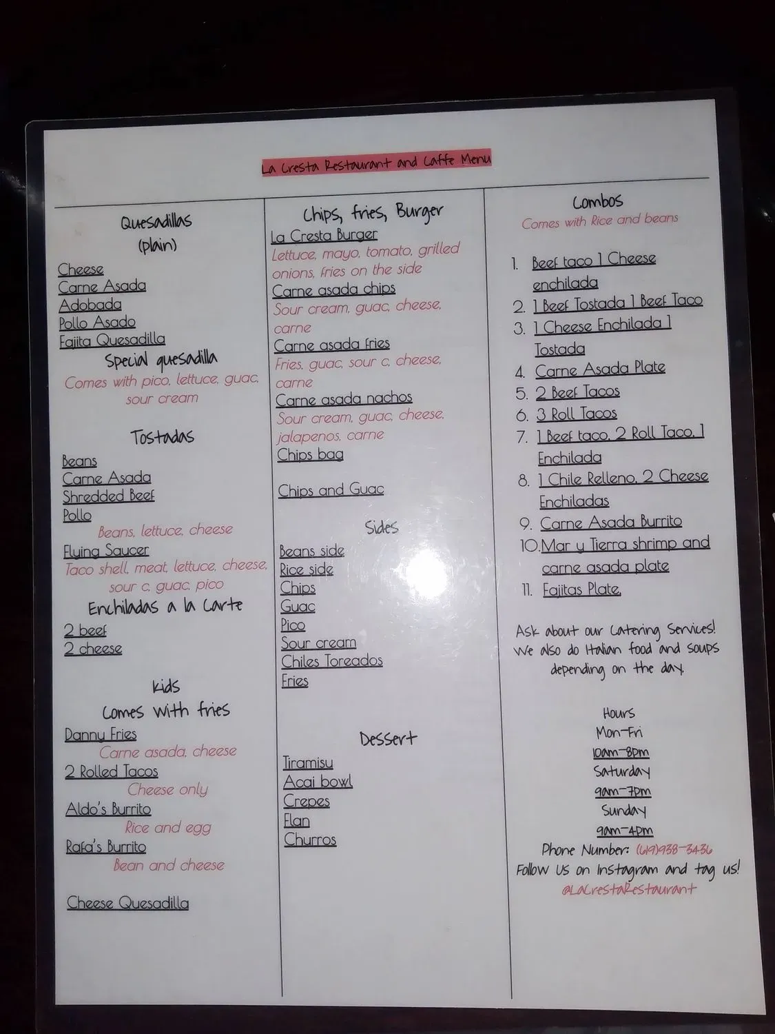 Menu 1