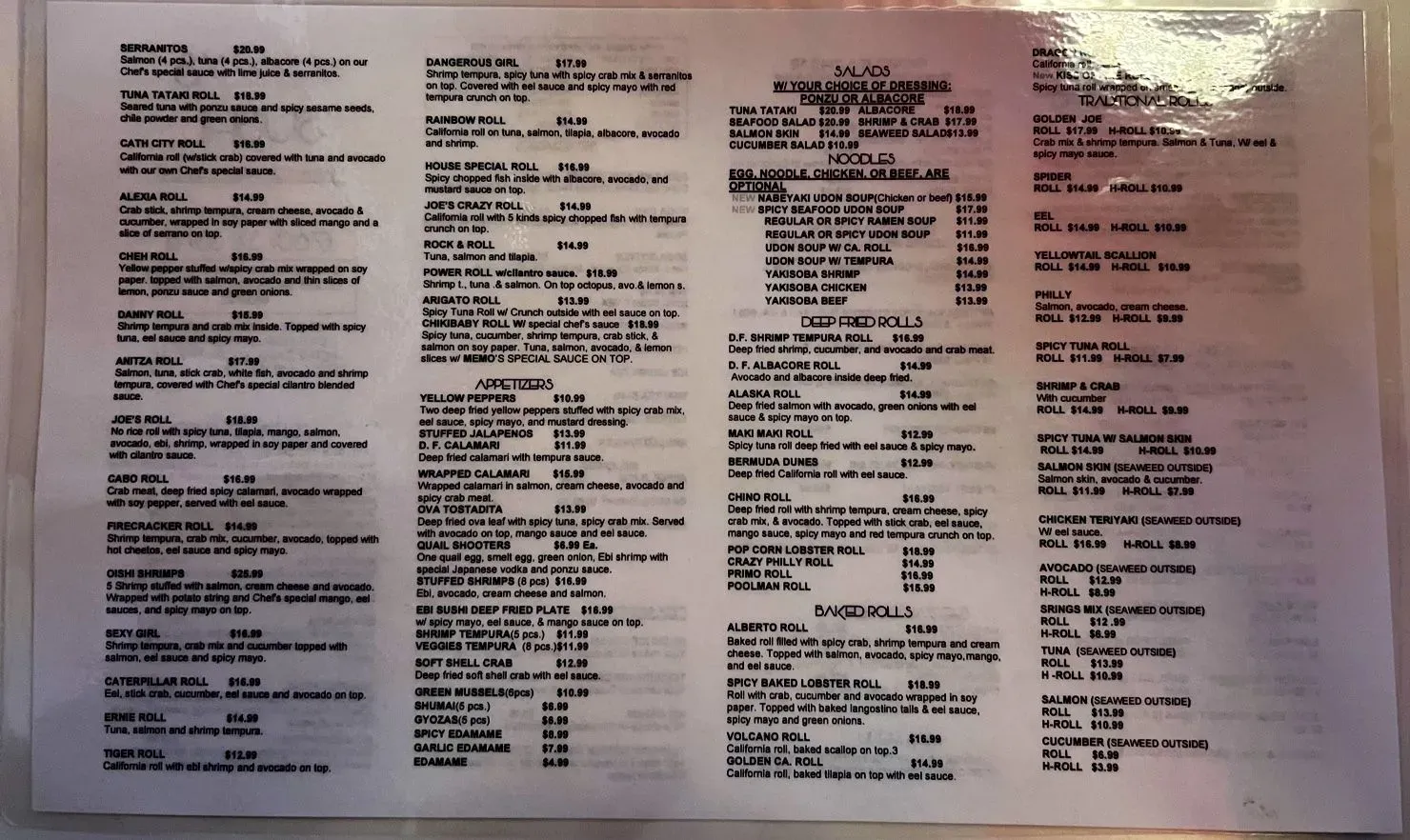 Menu 1