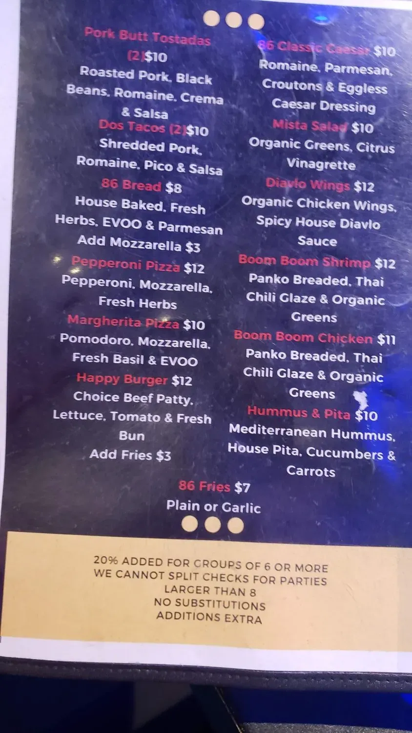 Menu 6