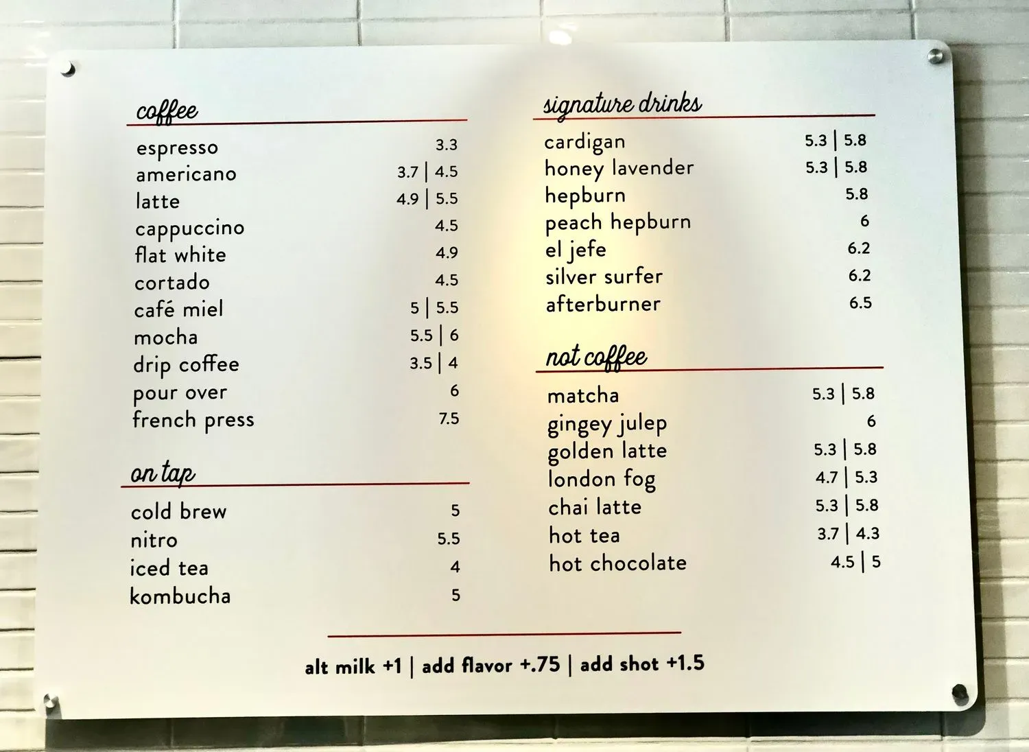 Menu 1