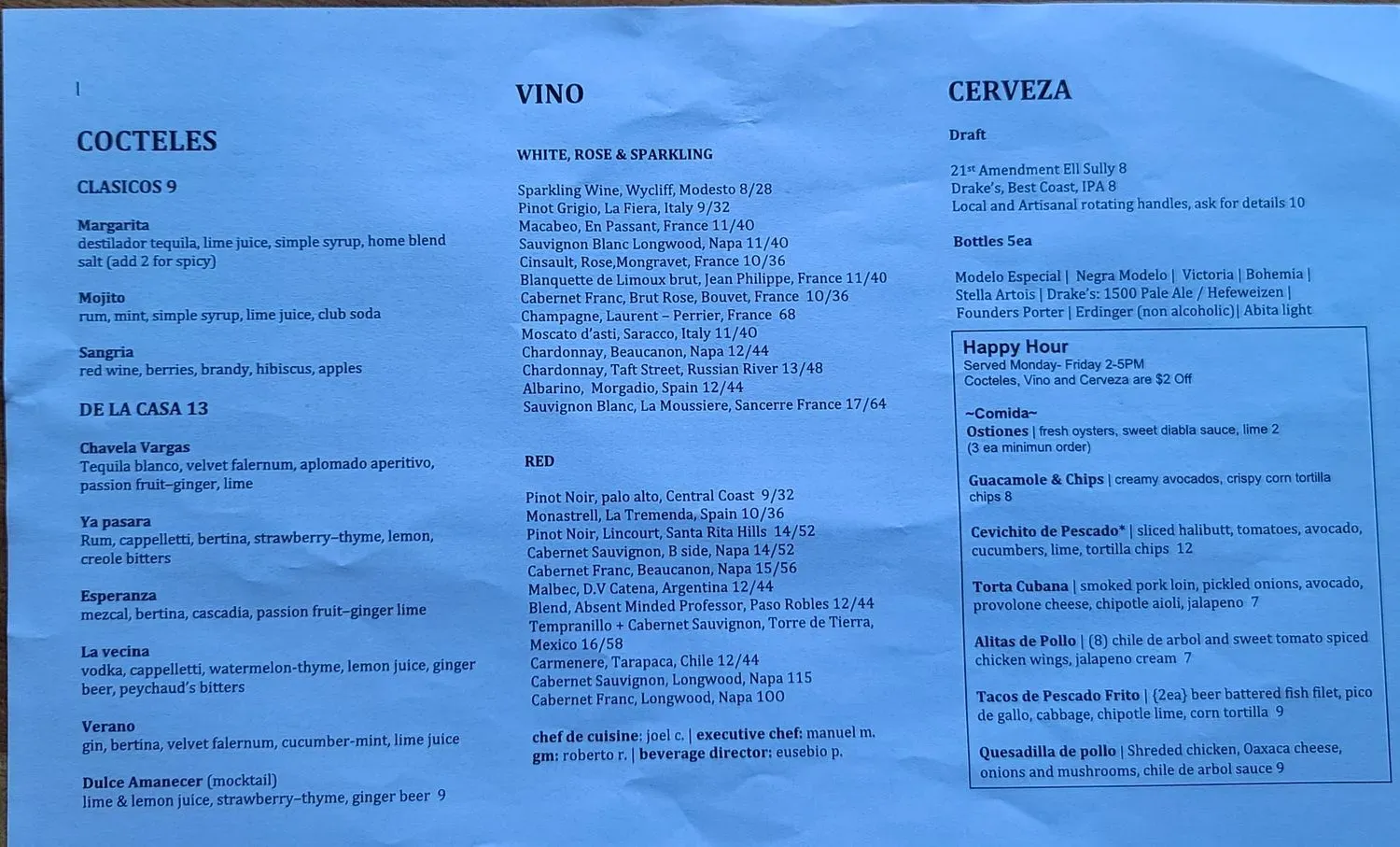 Menu 1