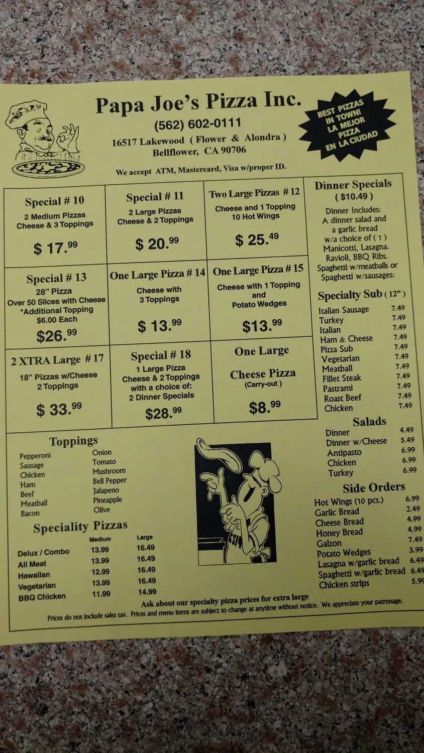 Menu 5