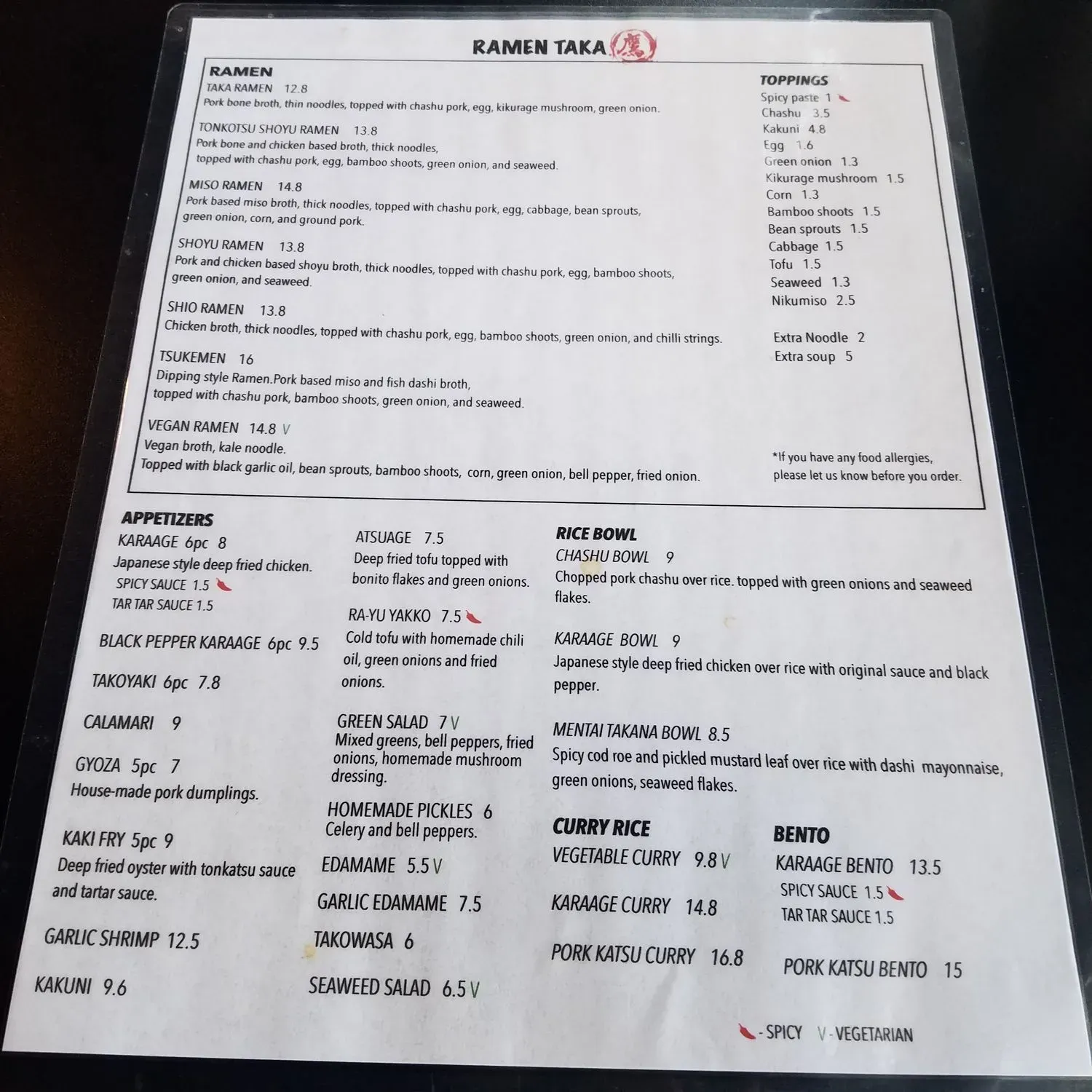 Menu 1