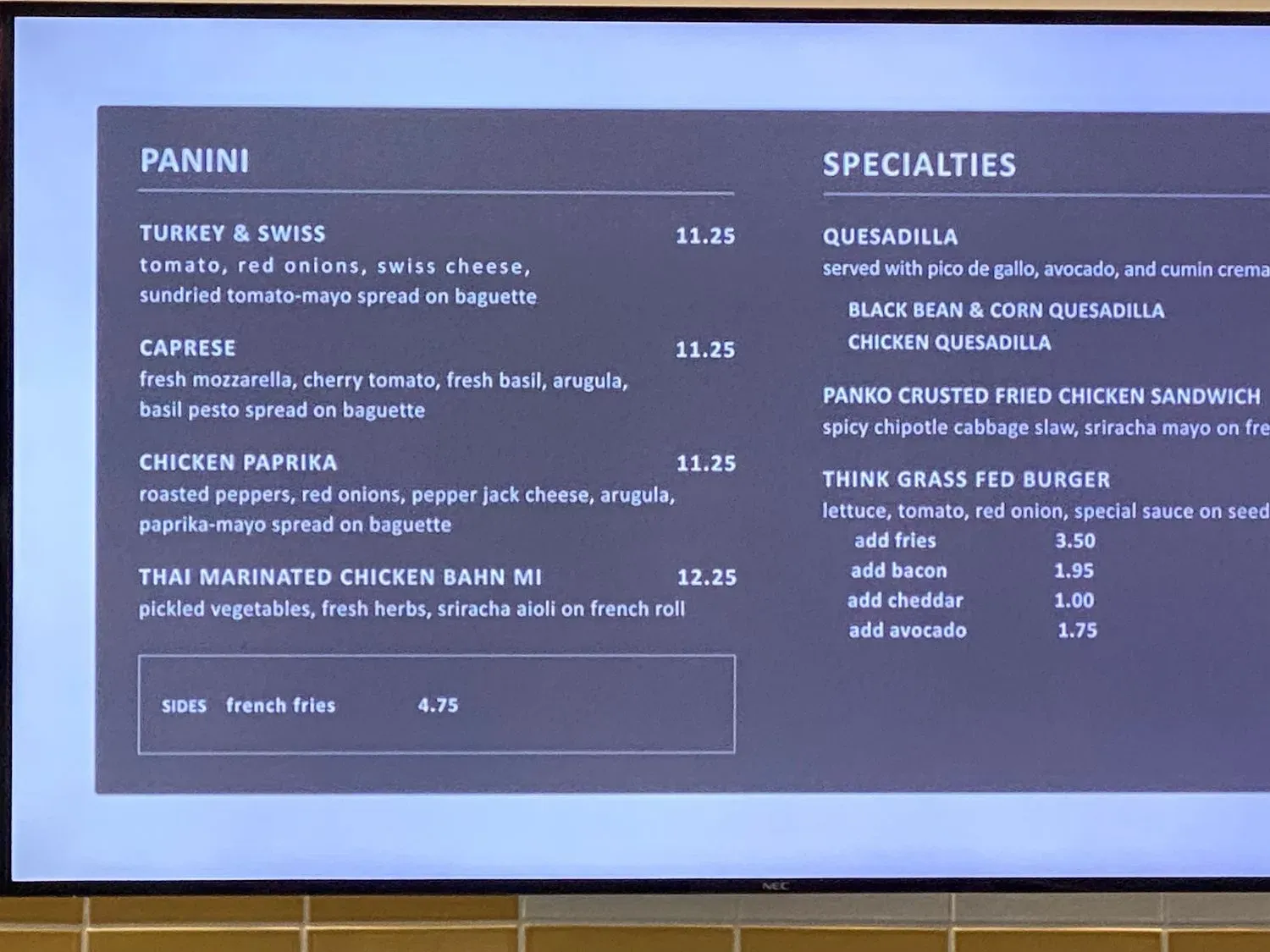 Menu 3