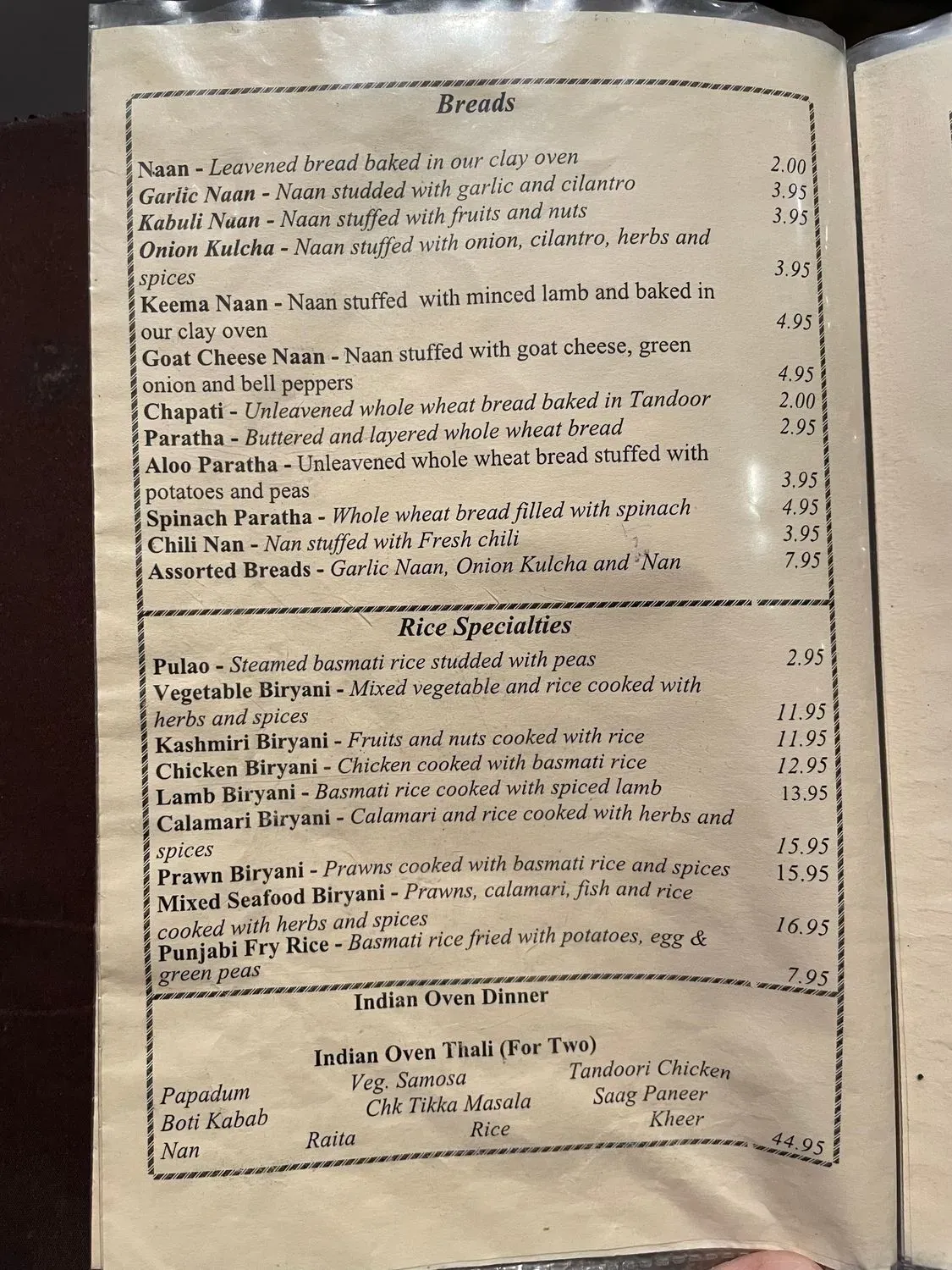 Menu 1