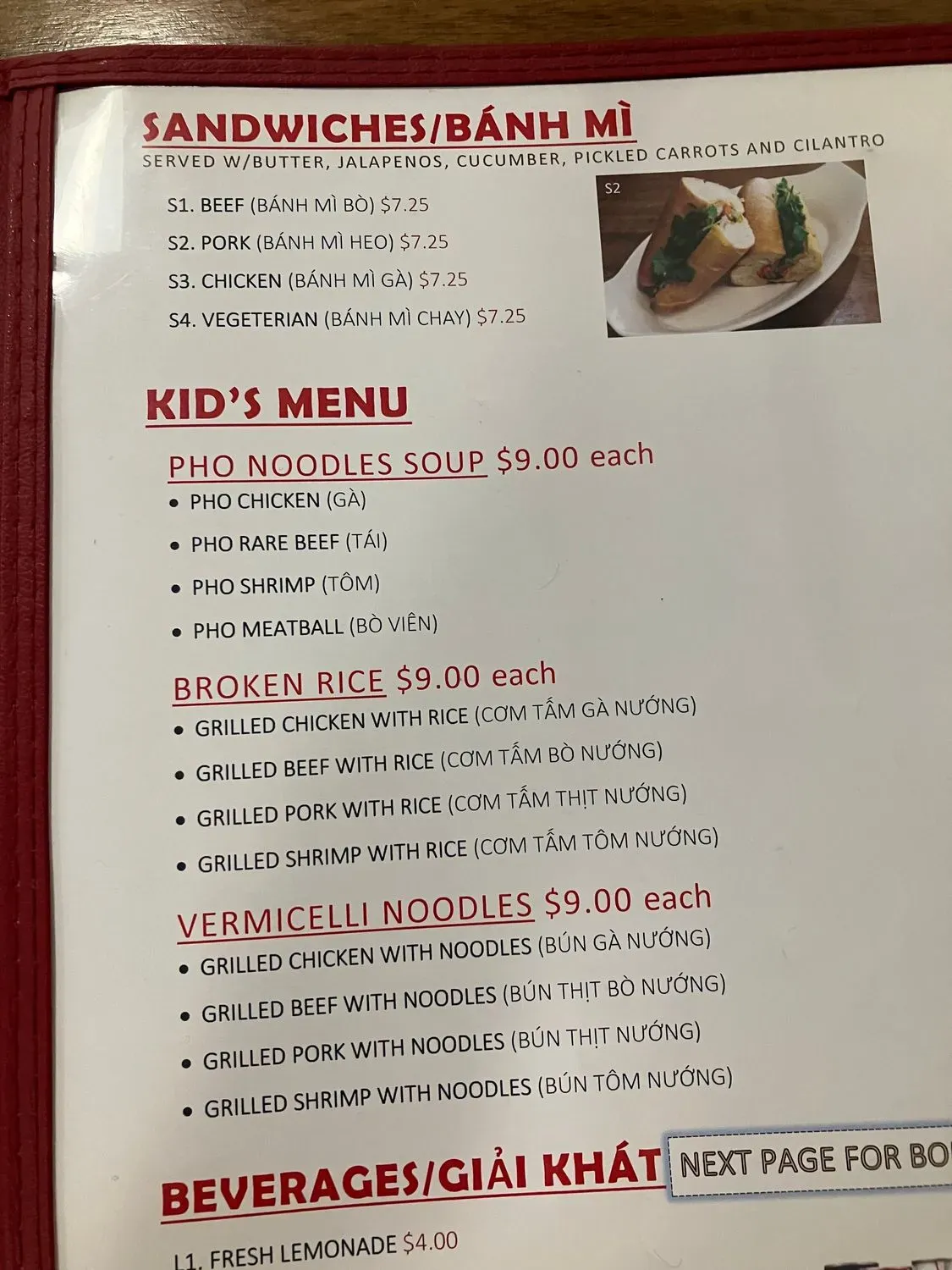 Menu 2