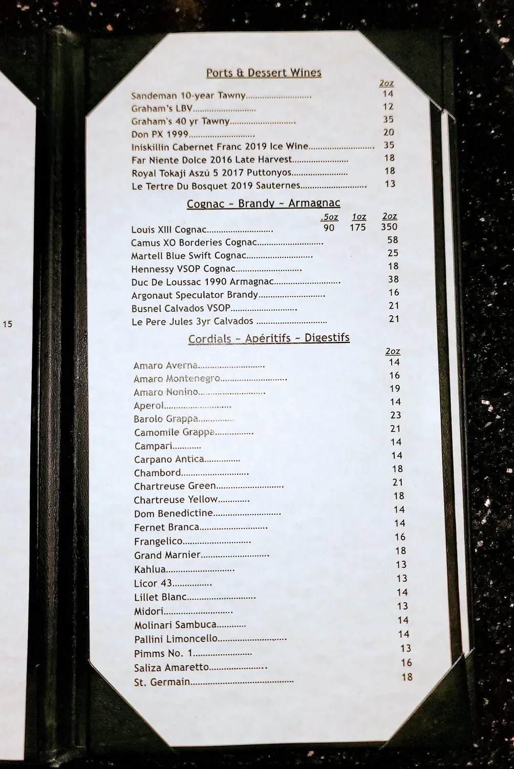 Menu 5