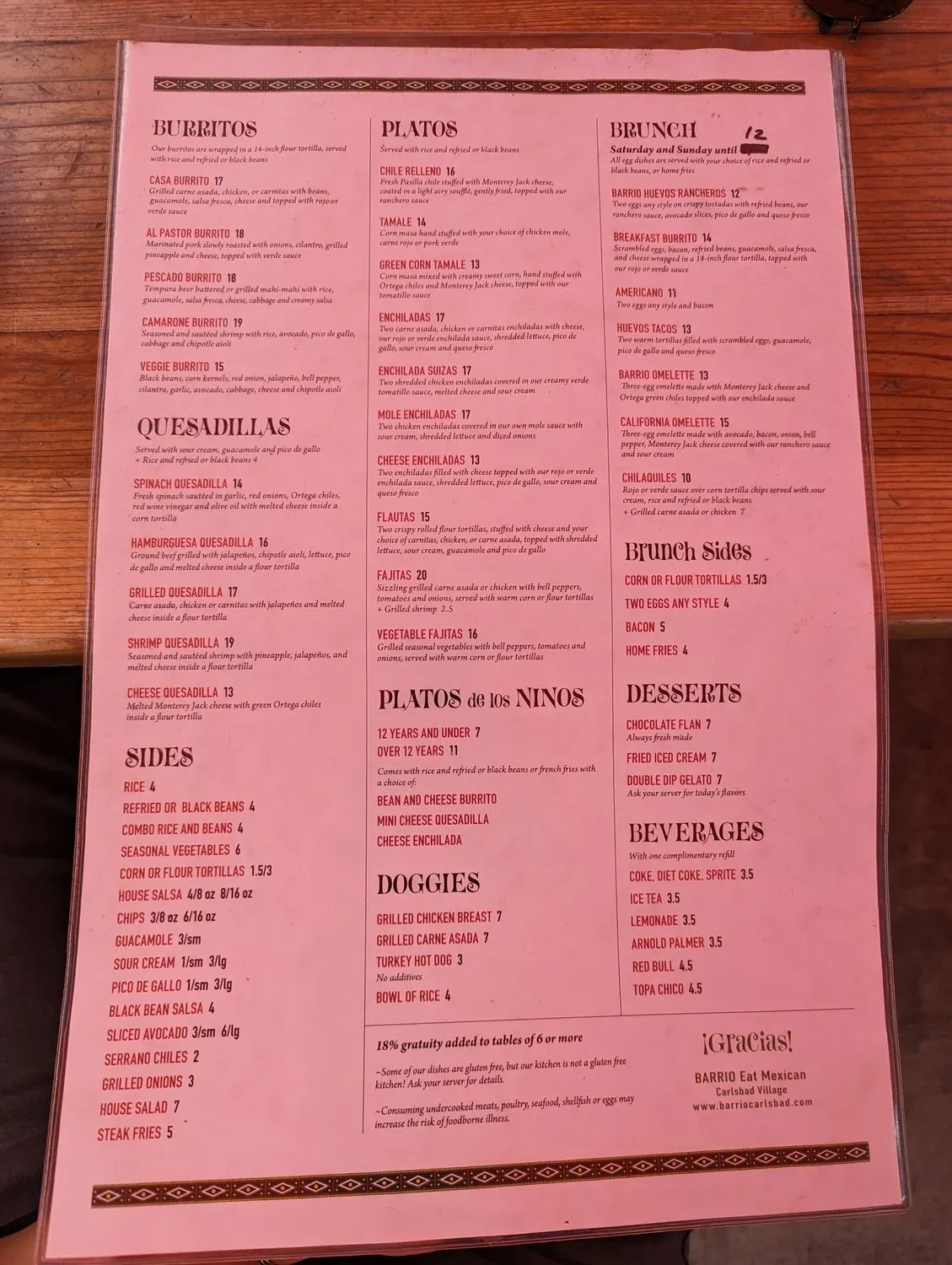 Menu 1