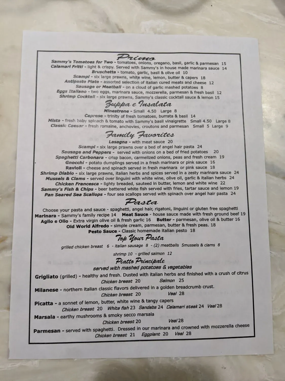 Menu 1