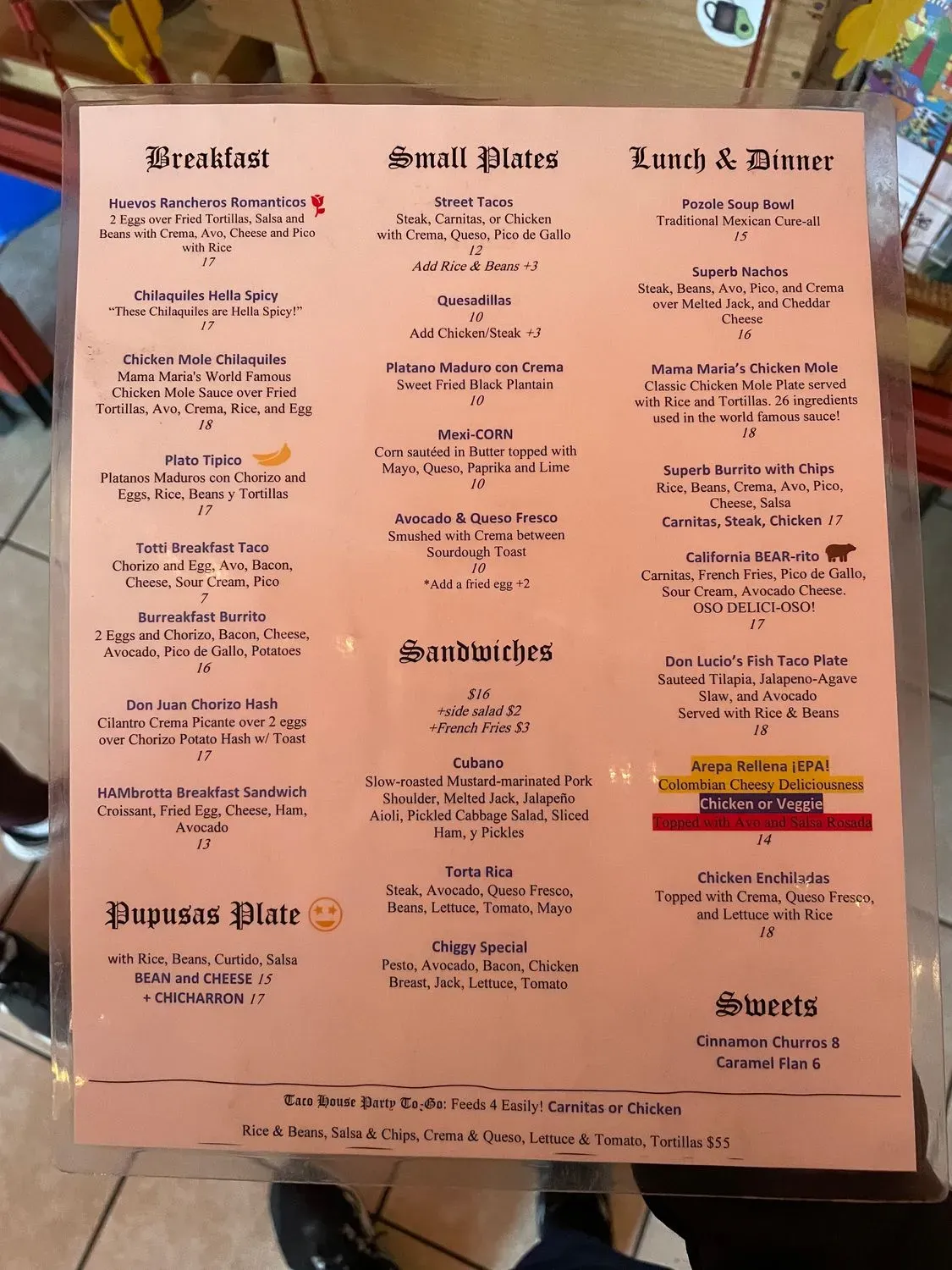 Menu 3