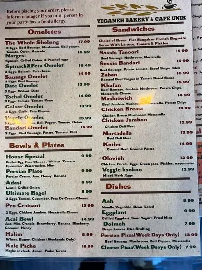 Menu 5