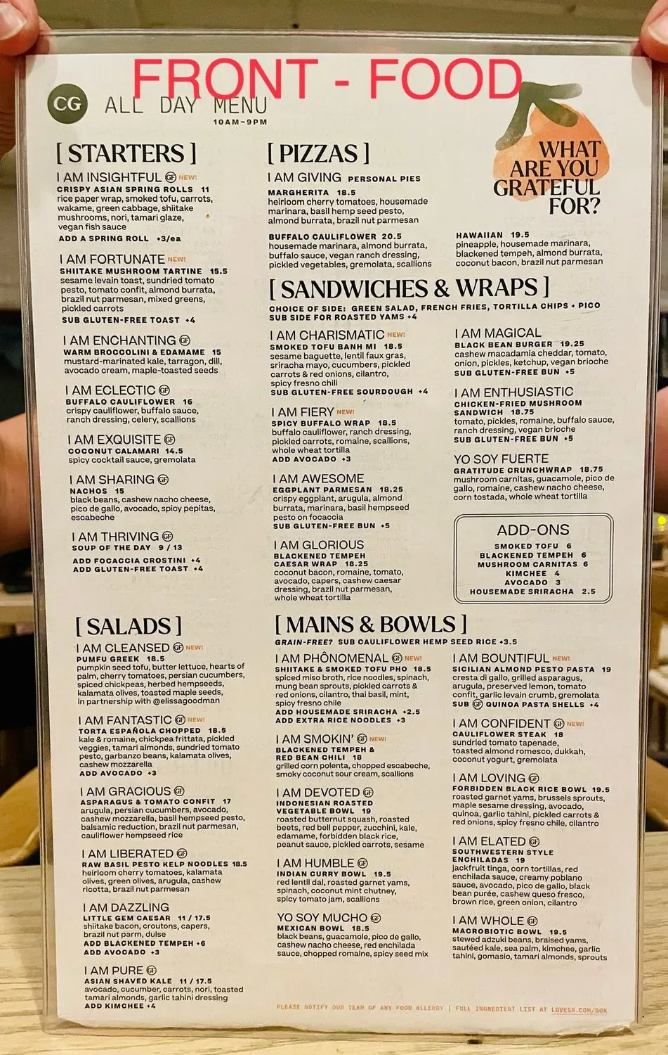 Menu 1