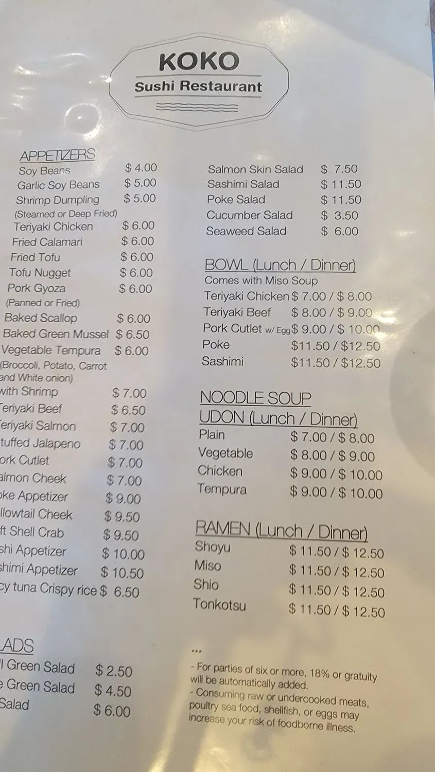 Menu 2