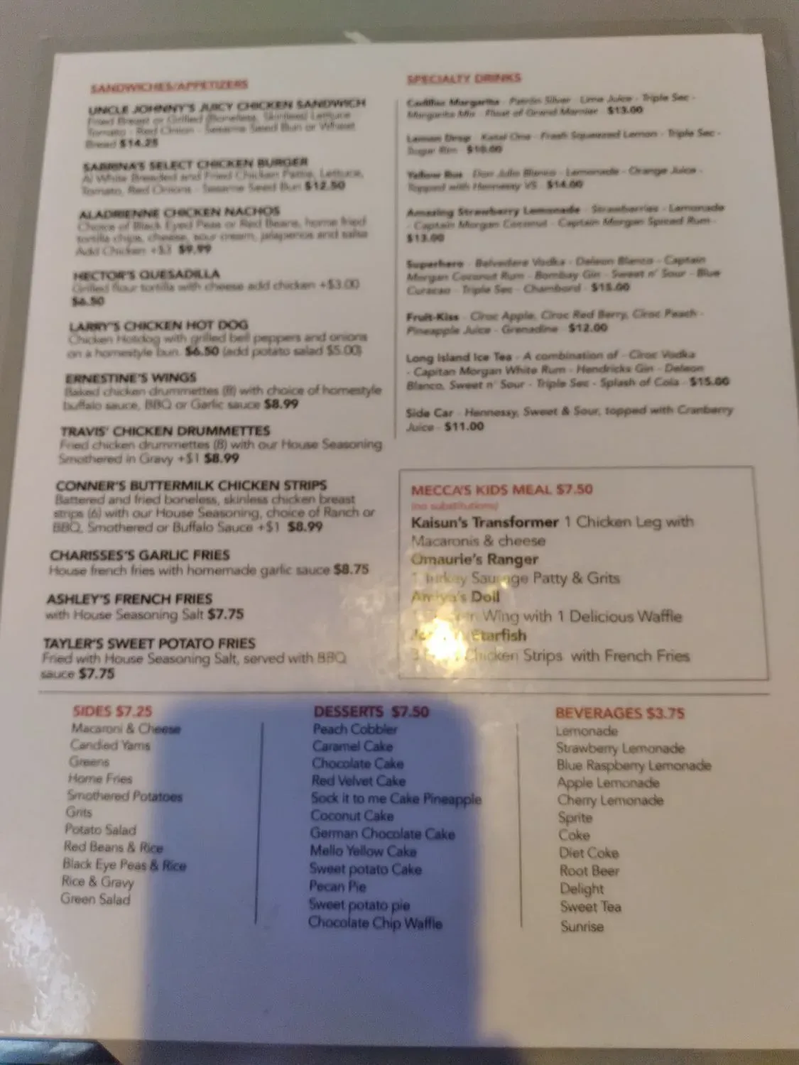 Menu 5