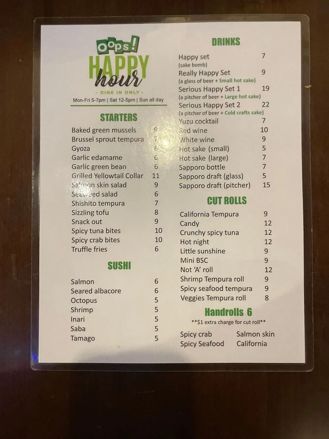 Menu 3