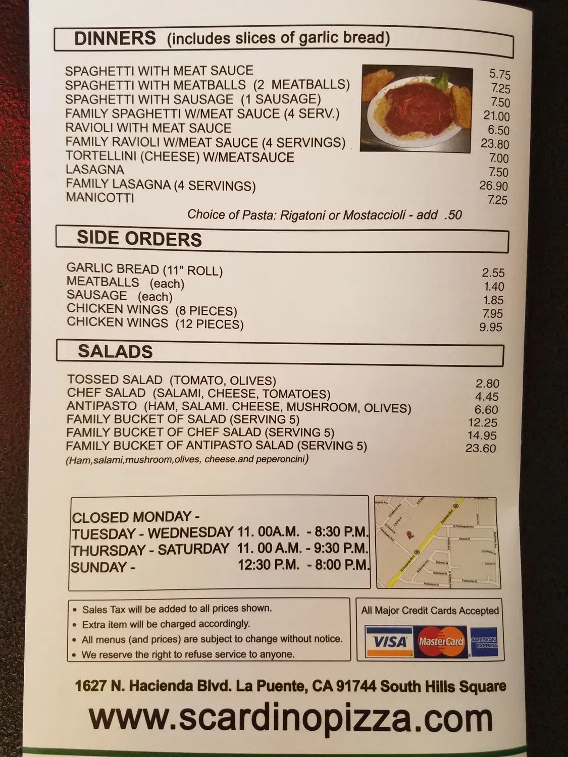 Menu 1