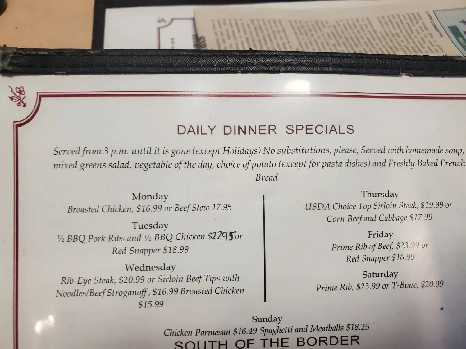 Menu 5