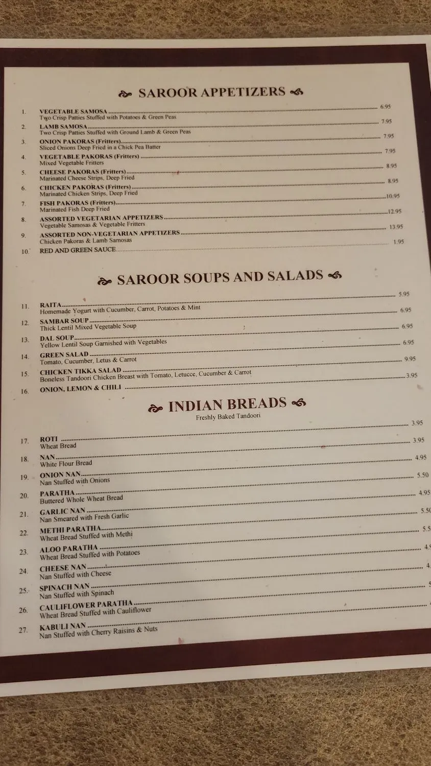 Menu 1