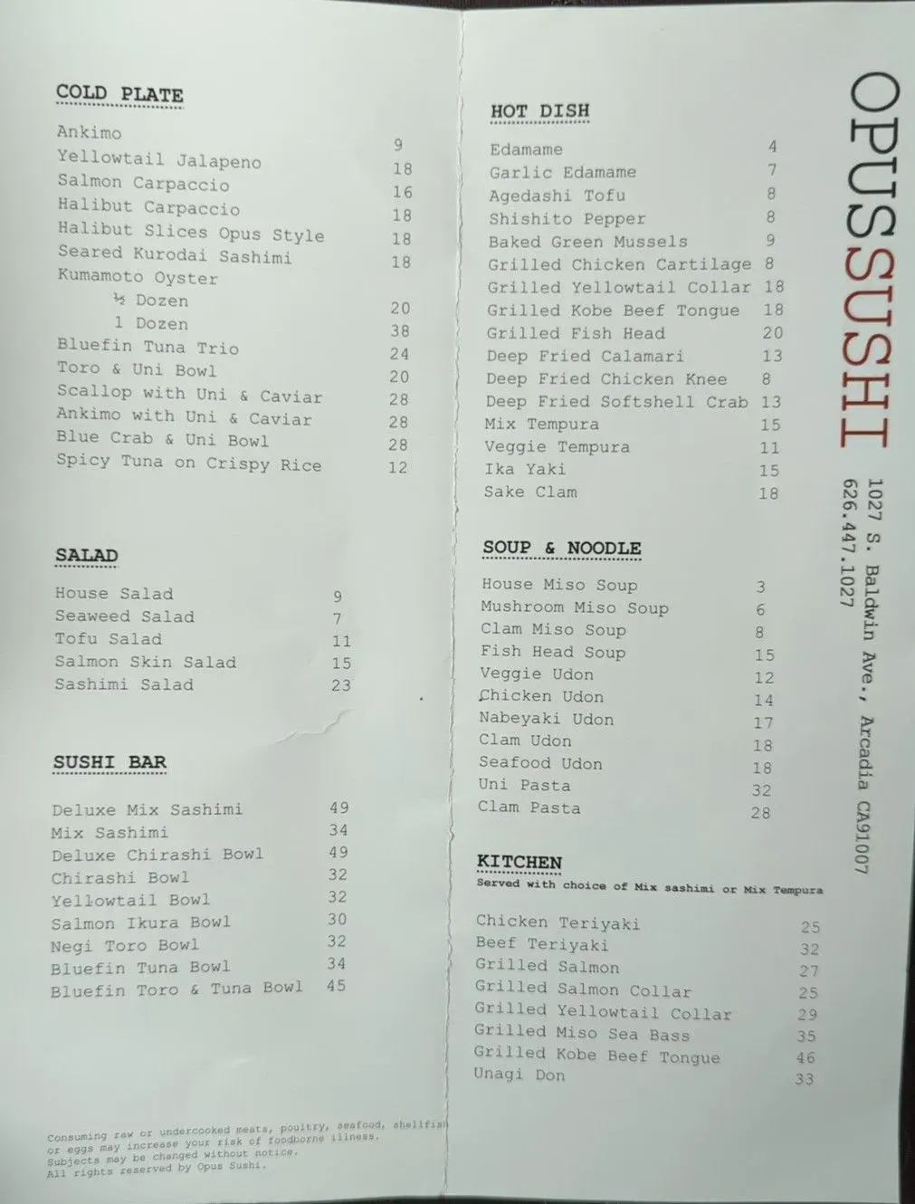 Menu 1