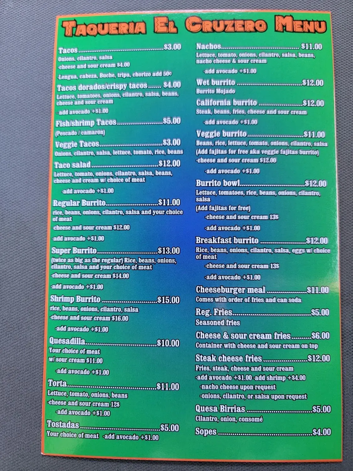 Menu 2