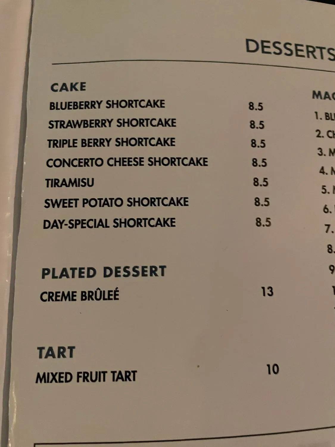 Menu 5