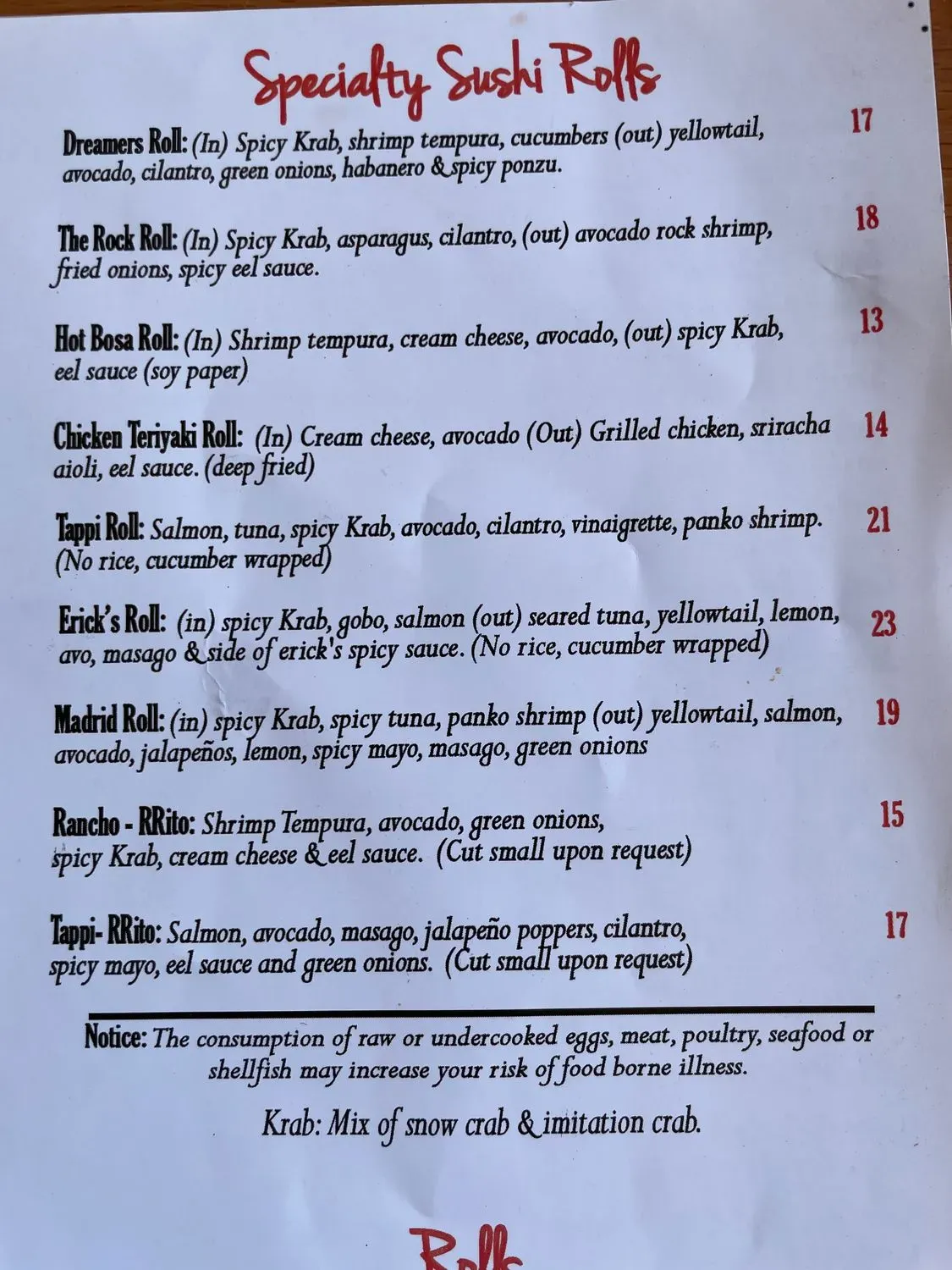 Menu 1