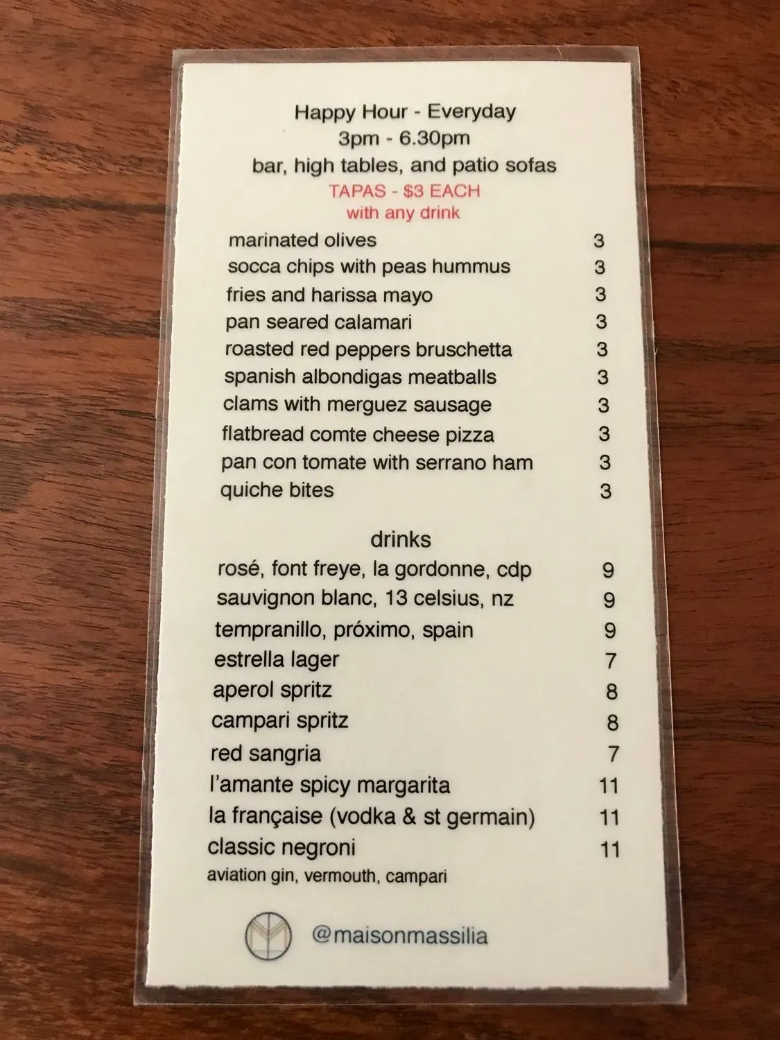 Menu 5