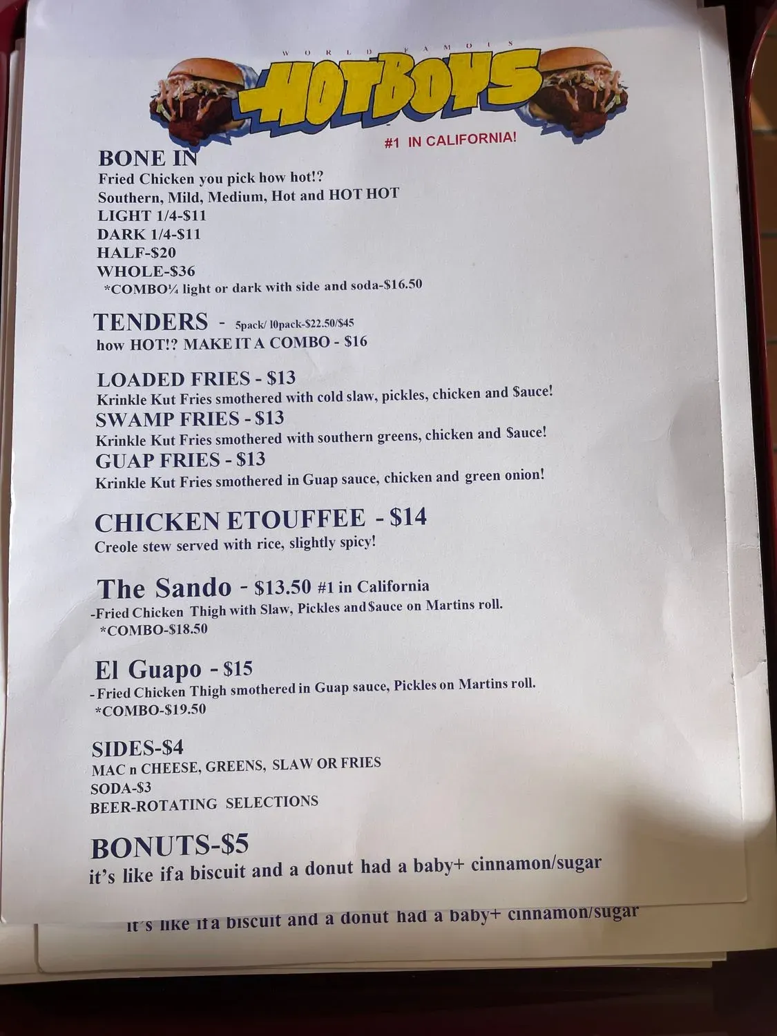 Menu 1