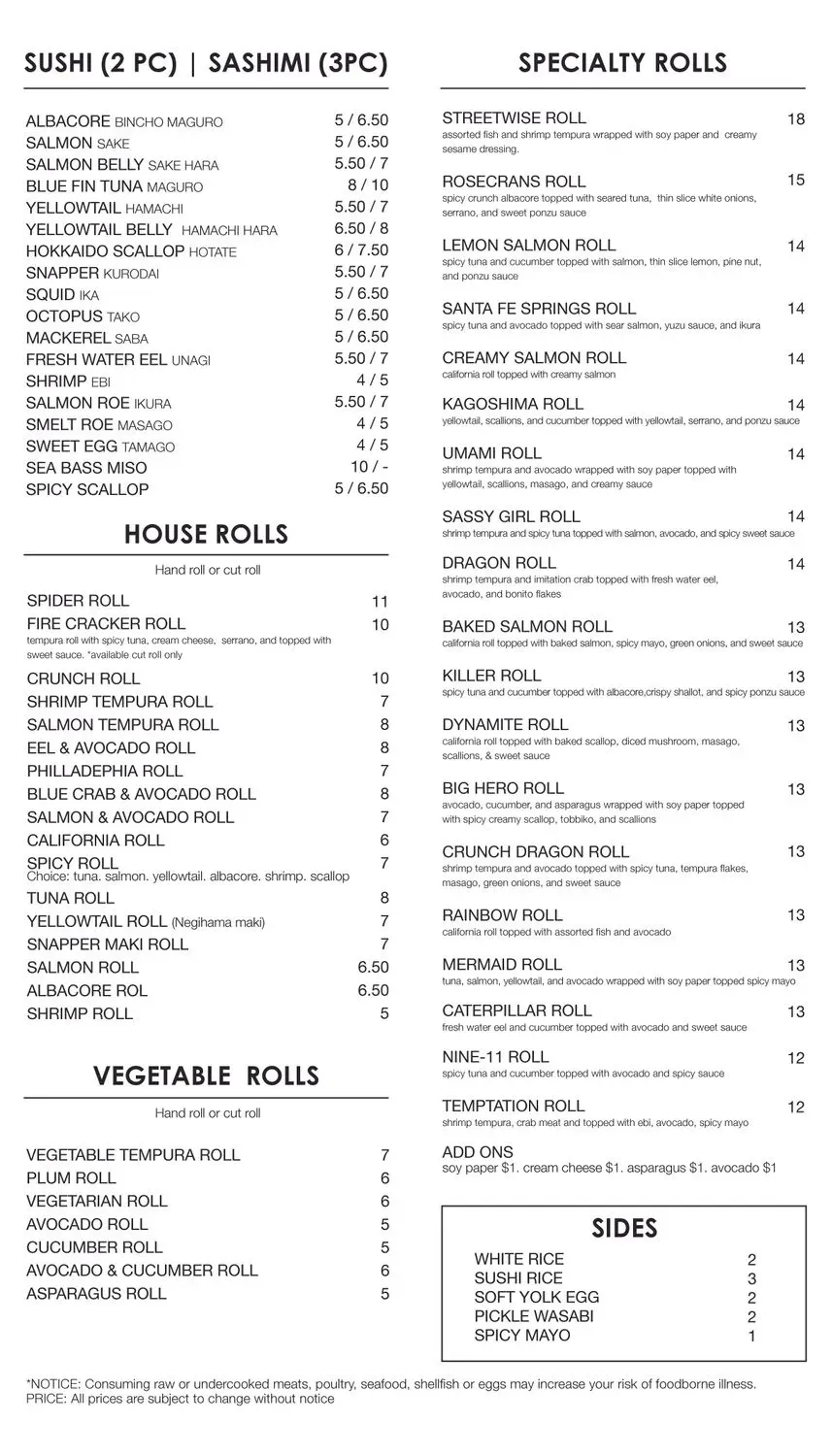 Menu 1