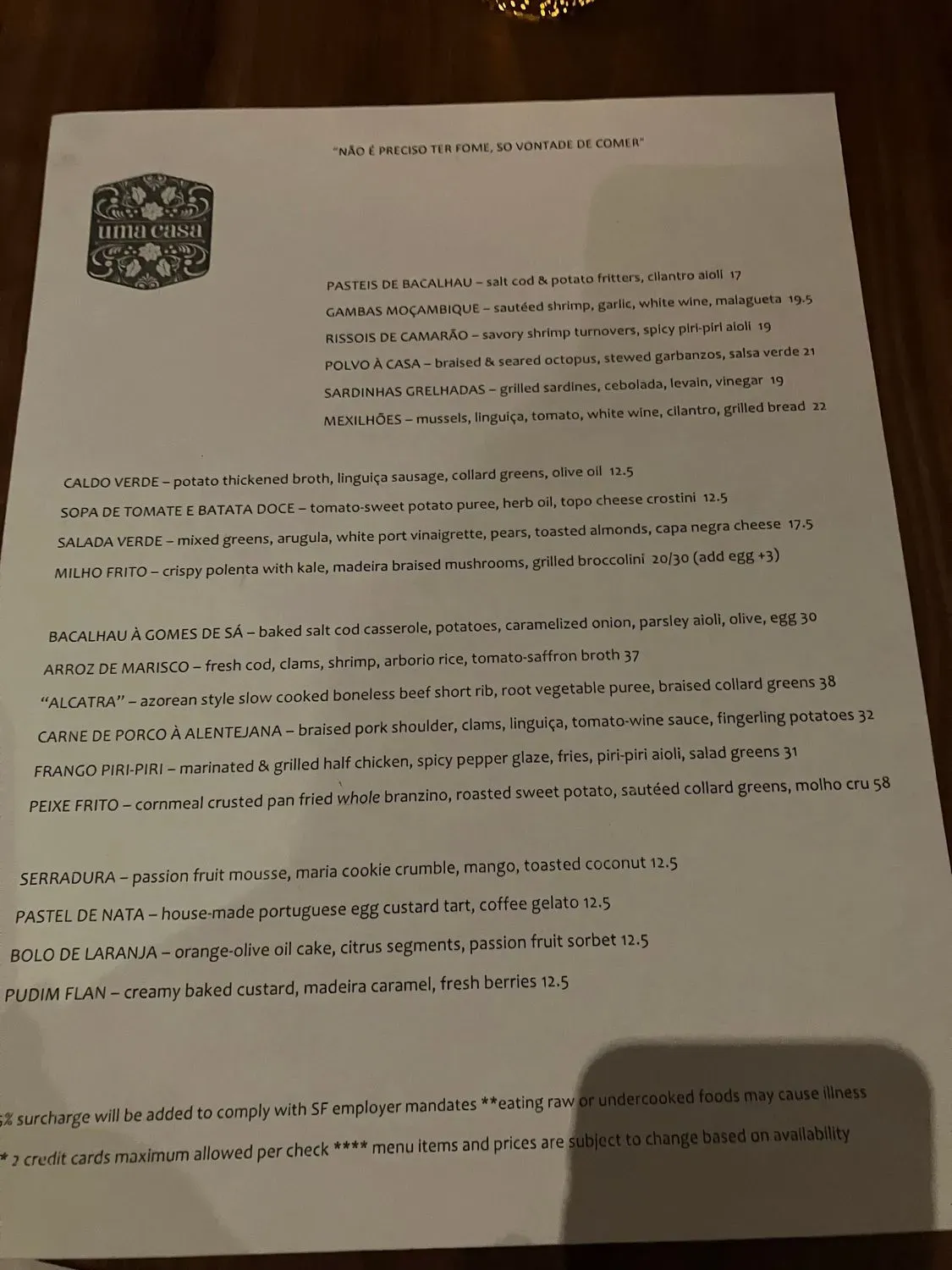 Menu 5