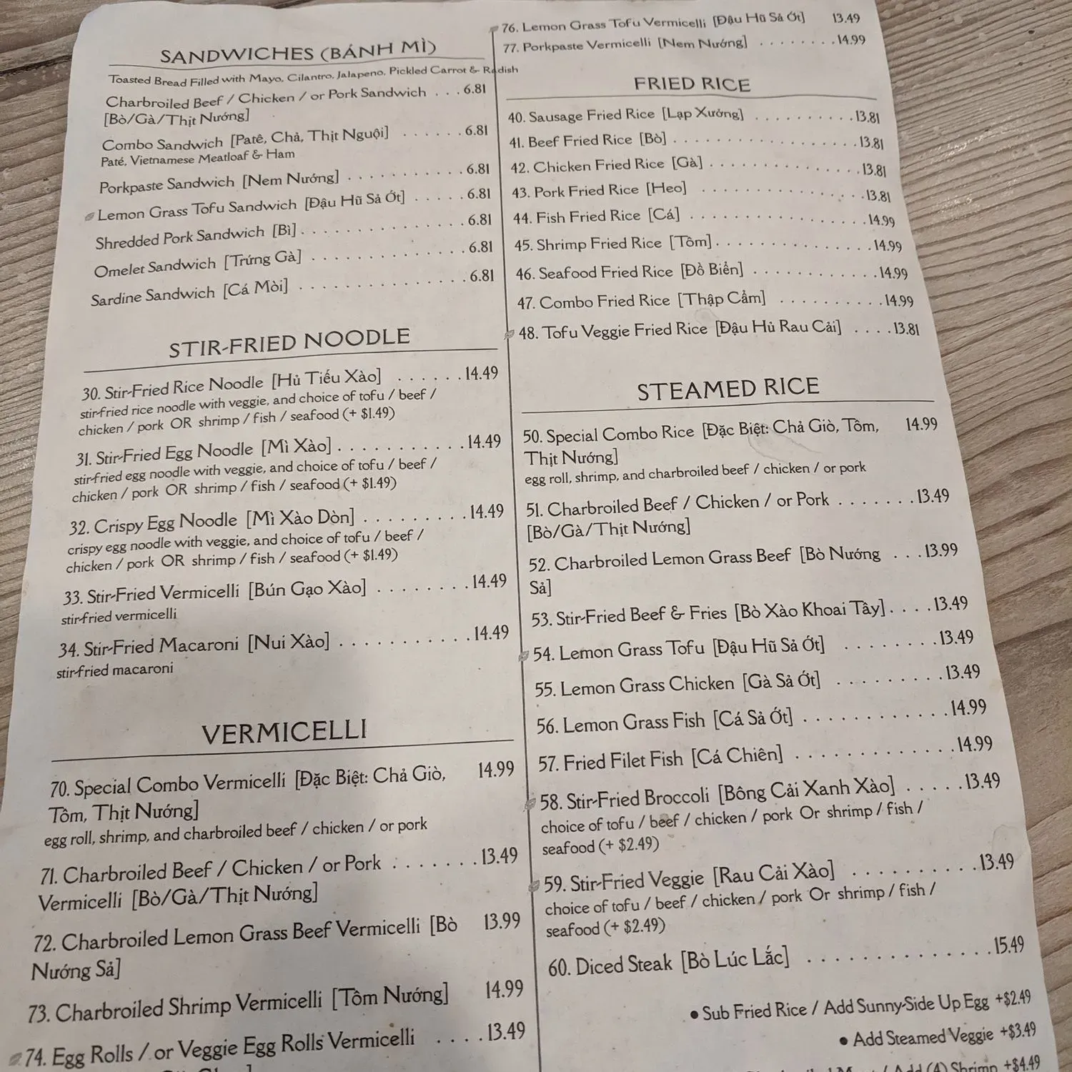 Menu 2