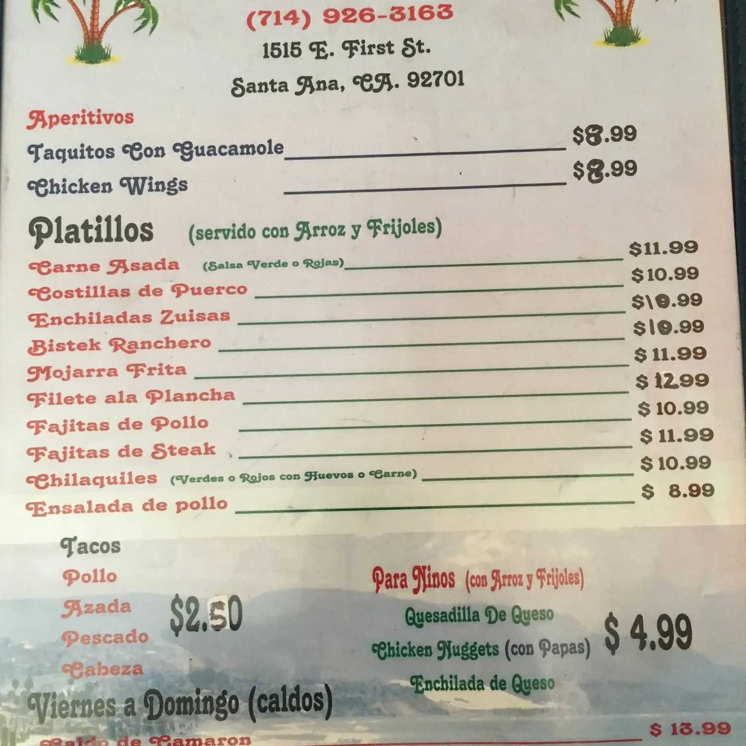 Menu 1