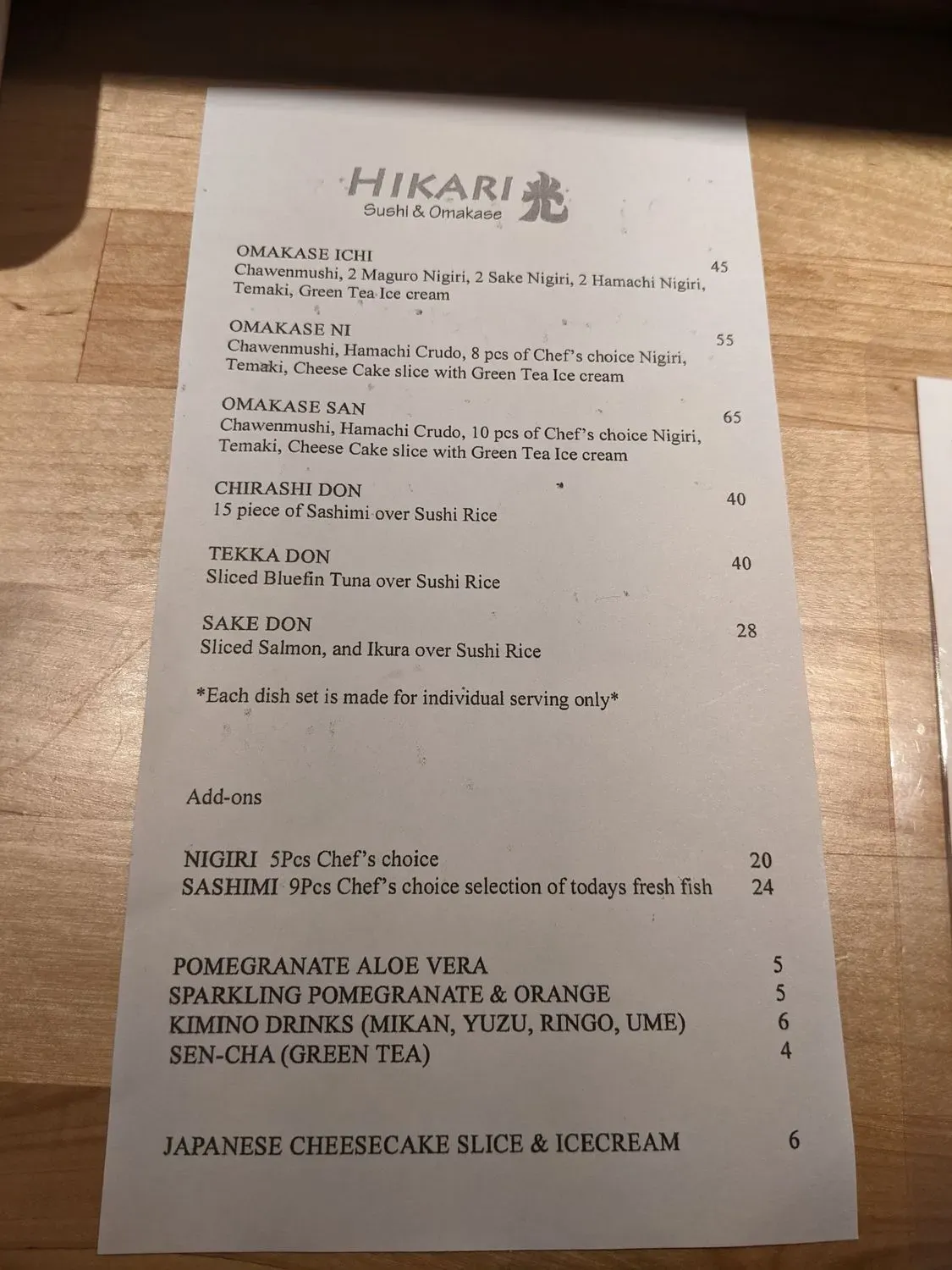 Menu 1