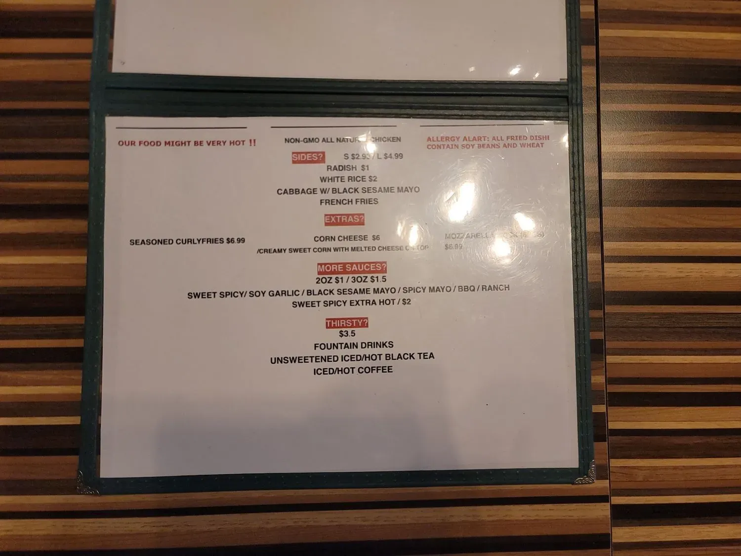 Menu 5