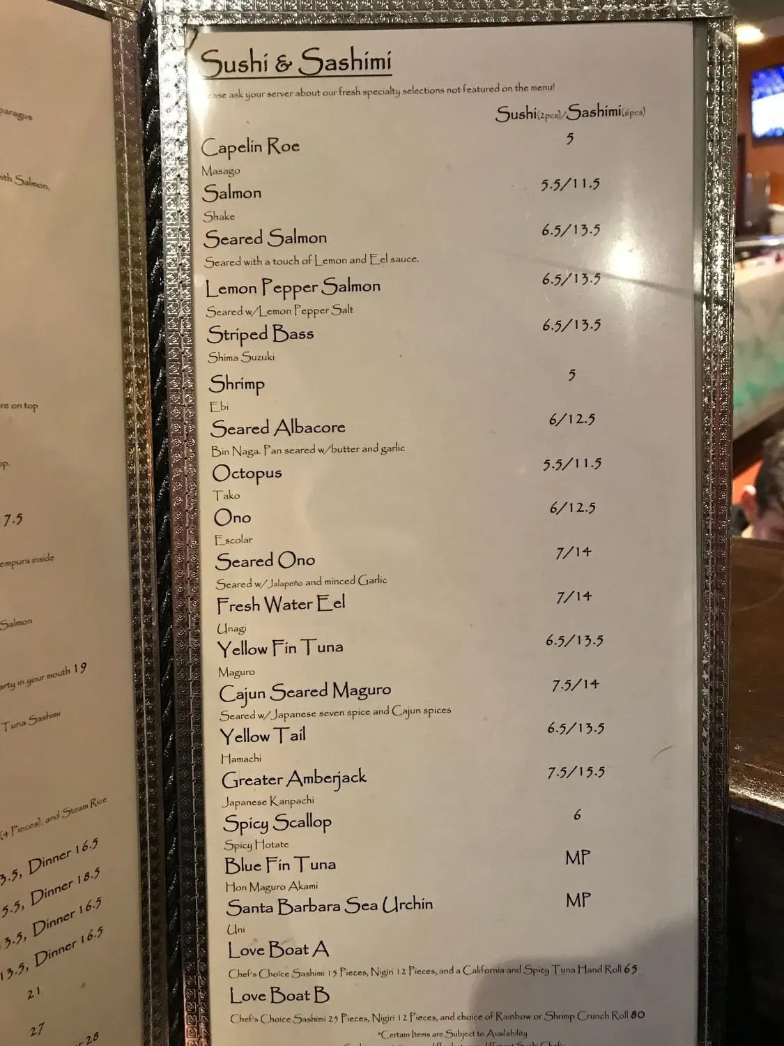 Menu 5