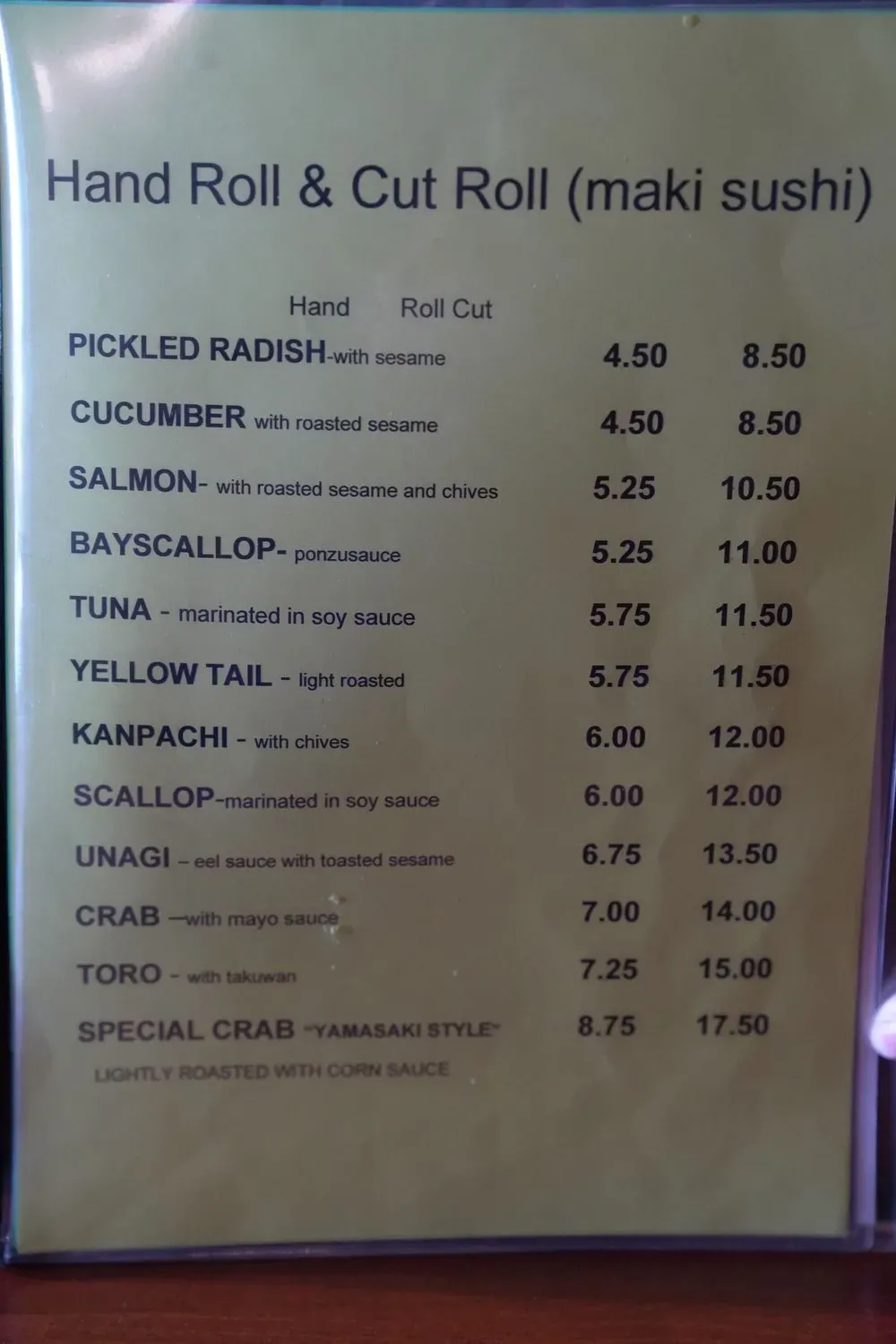 Menu 6