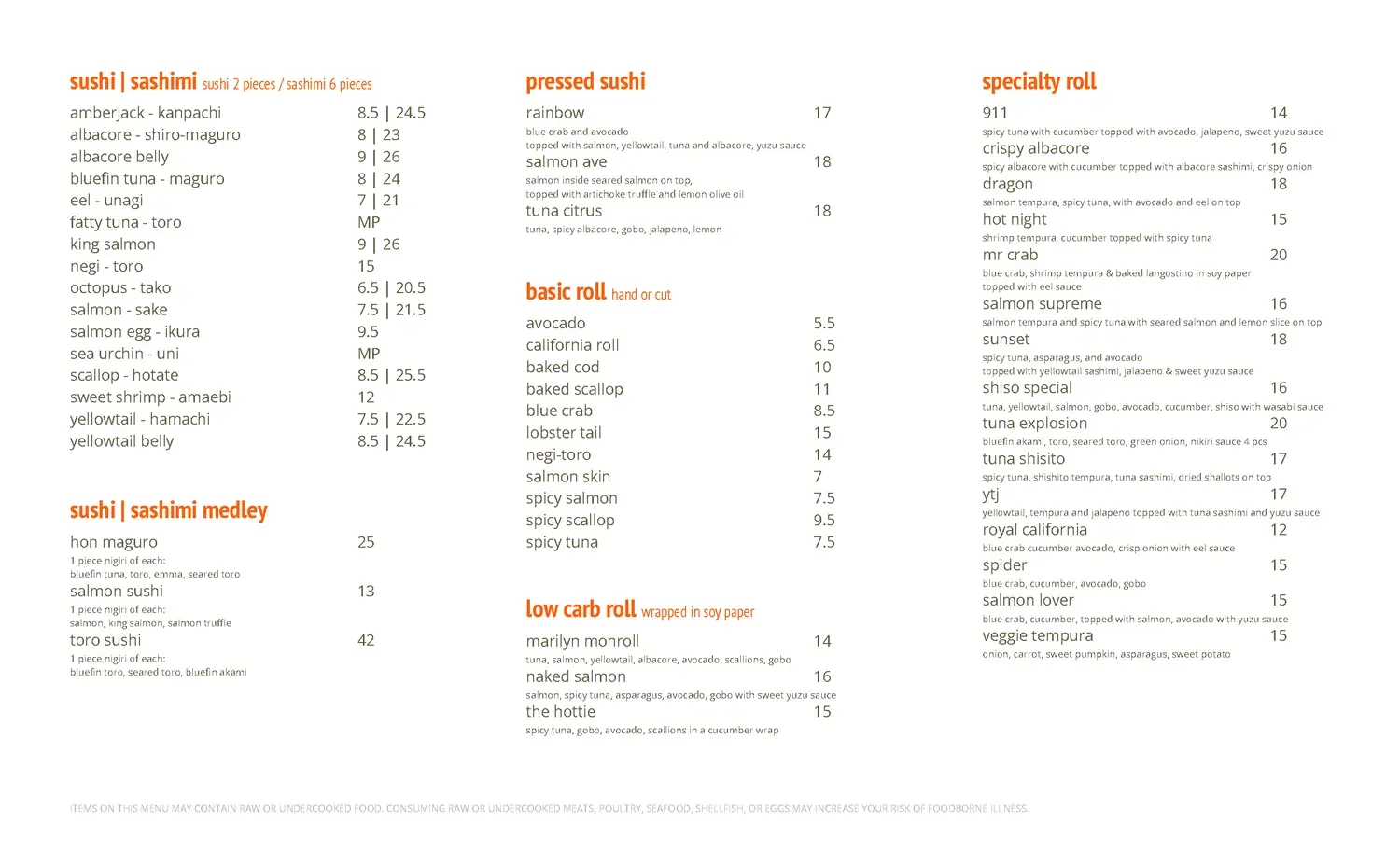 Menu 1