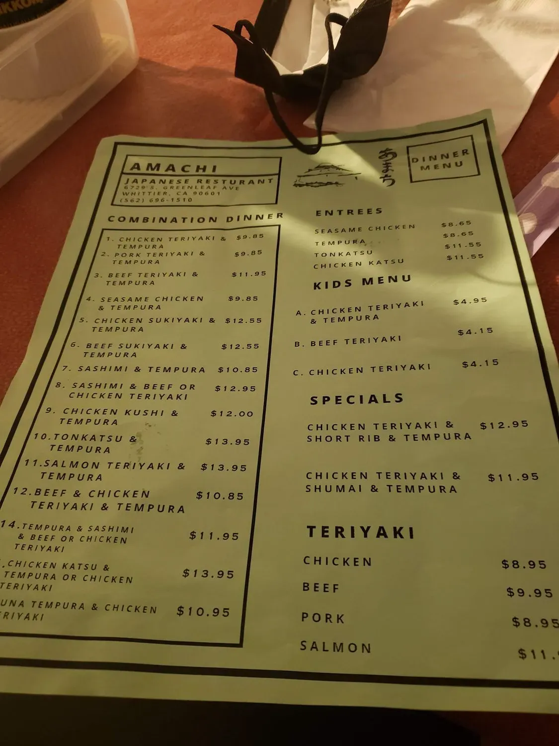 Menu 5