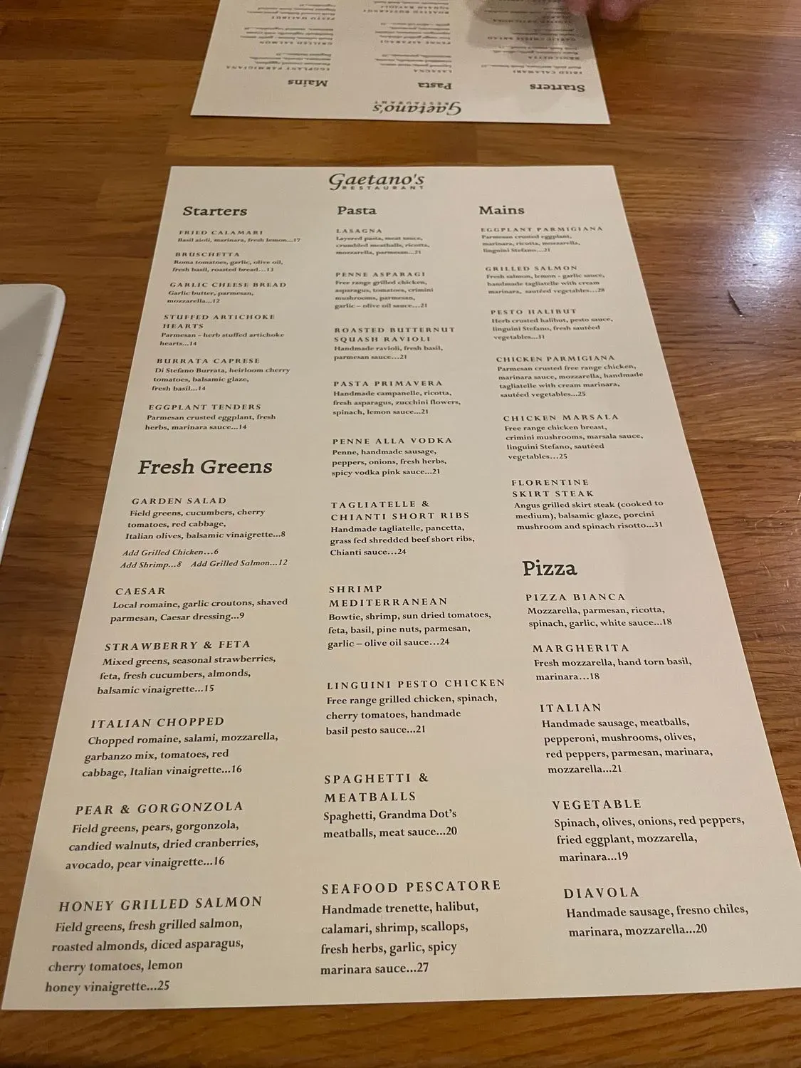 Menu 1