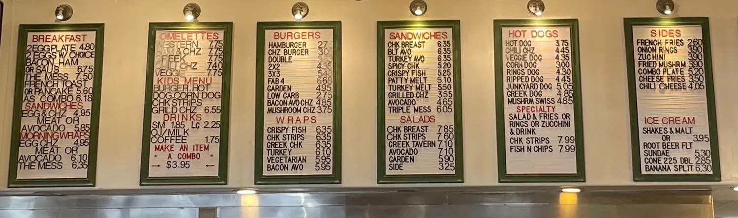 Money Pit Menu - Updated November 2025