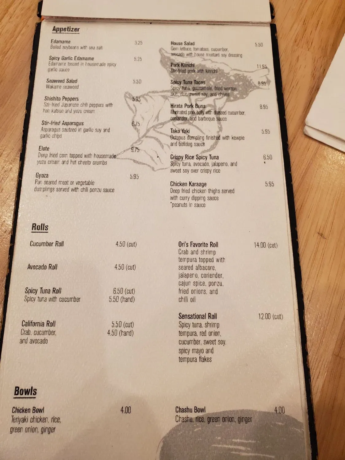 Menu 5