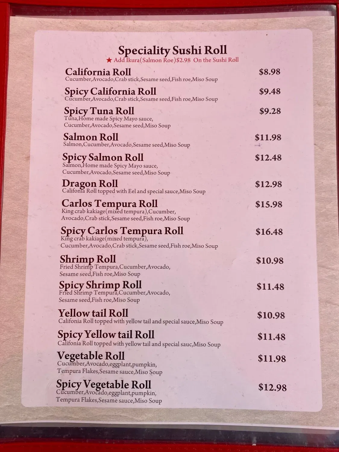 Menu 6