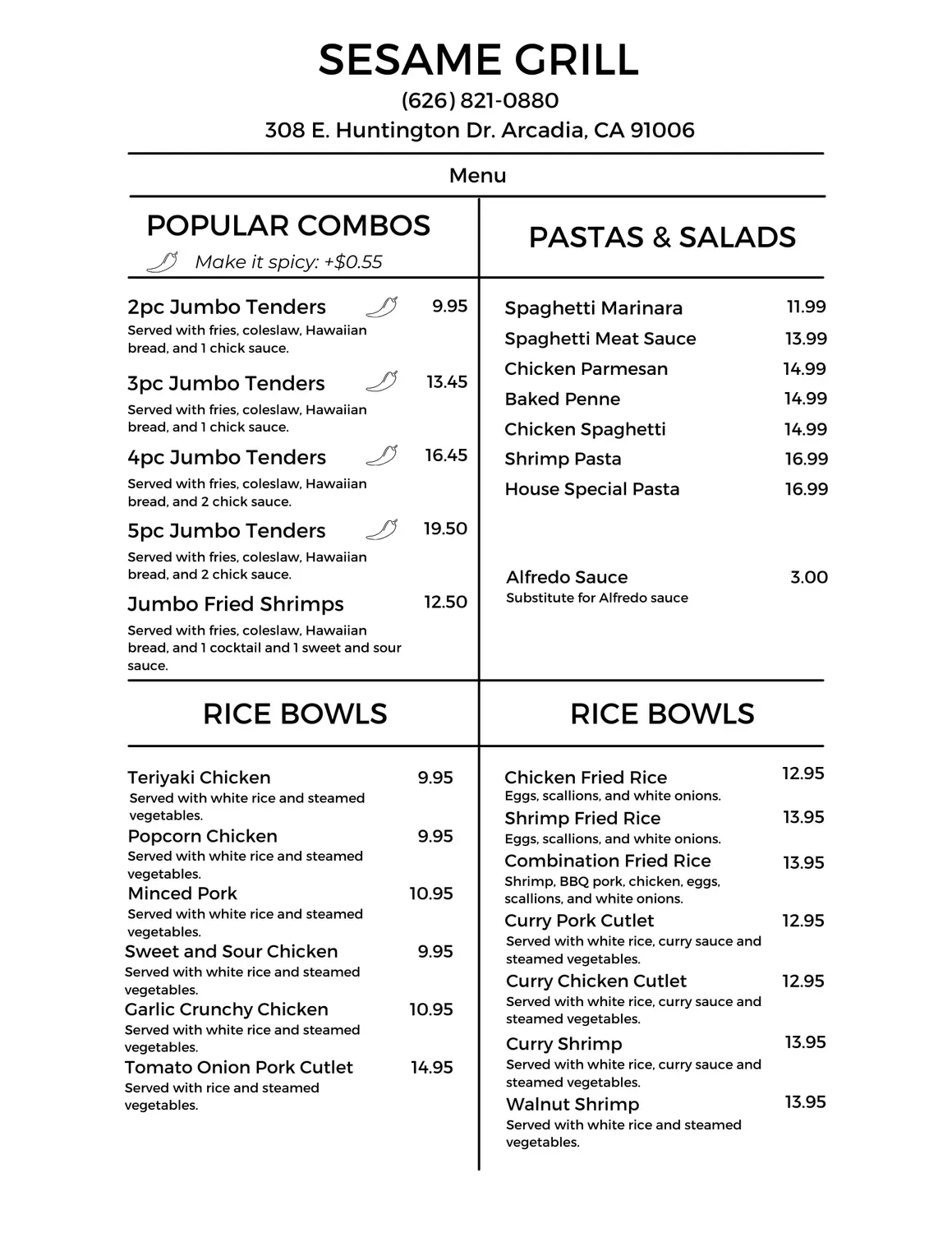 Menu 1