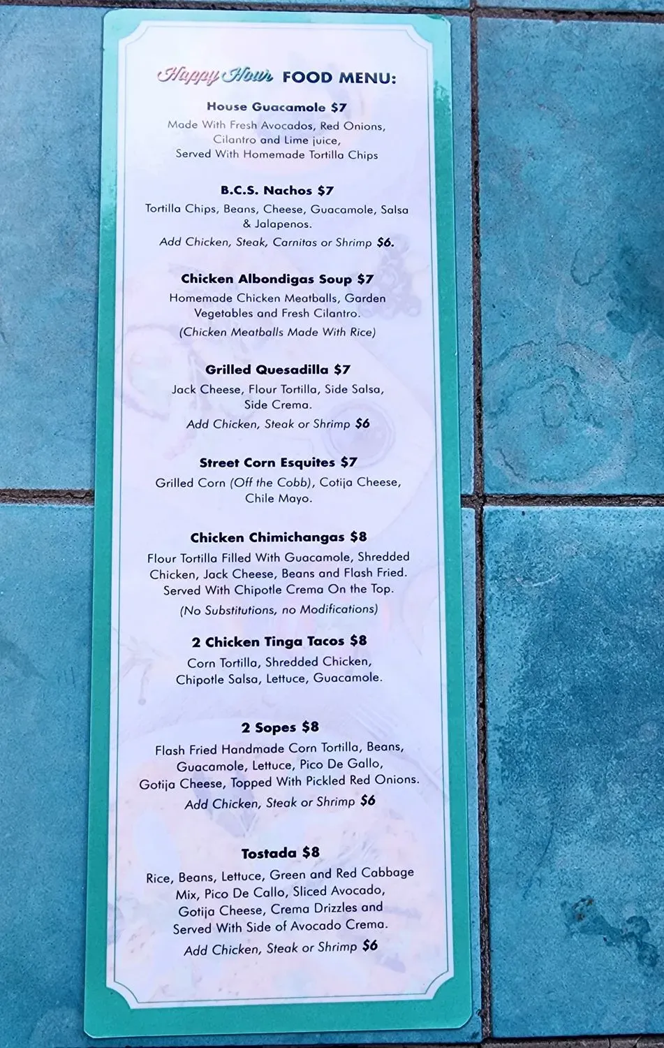 Menu 1