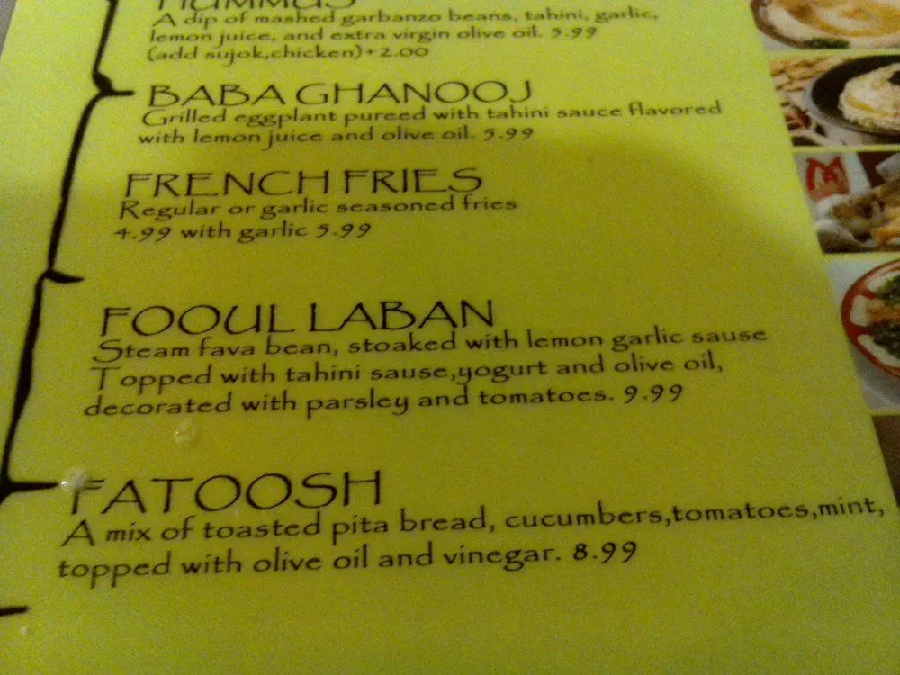 Menu 1